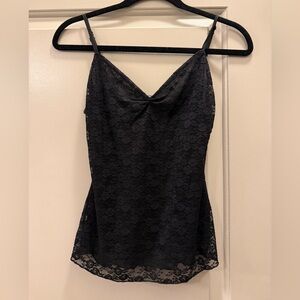Brandy Melville Elegant Black Lace Camisole Top